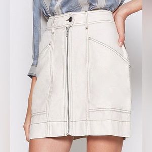 joie | Aged White Lasan Linen-Blend A-Line Skirt - Women